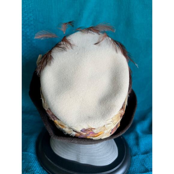 Originals by Mr josephs hat felted wool wide brim feathered - Picture 6 of 11